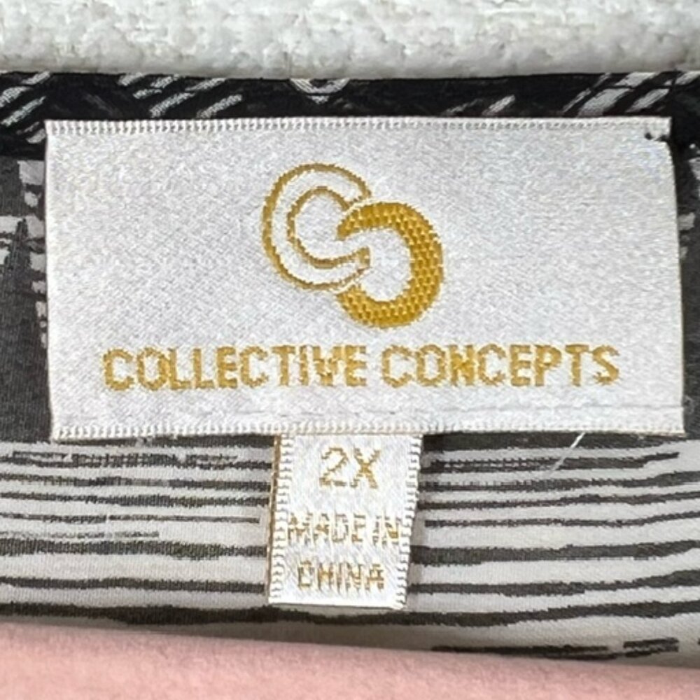 Collective Concepts Womens Sheer Sleeveless Top Plus Size 2X - Picture 2 of 4